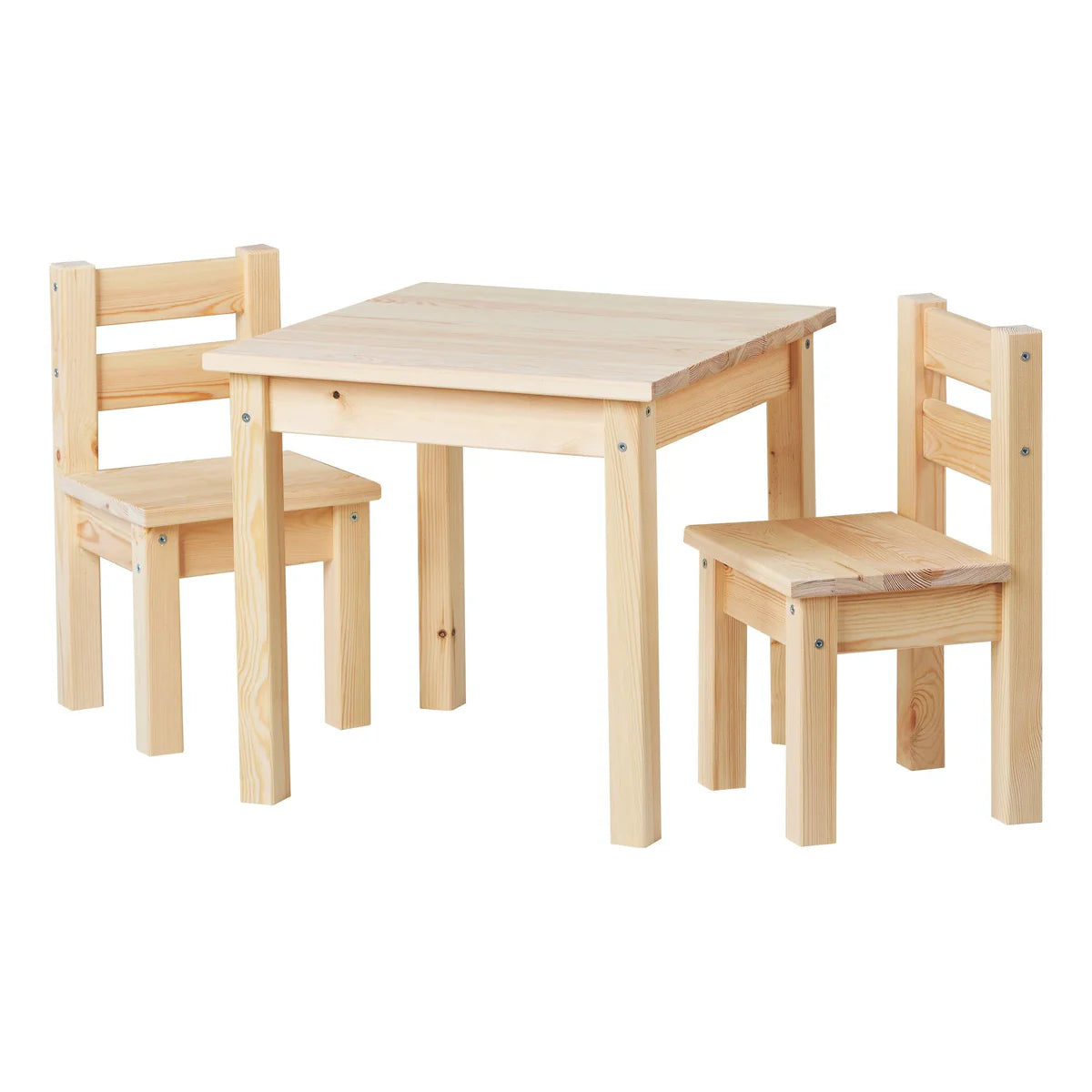 Hoppekids Mads, Pöytä&Tuolit Setti, Natural Wood
