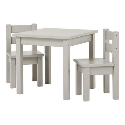 Hoppekids Mads, Bord &amp; Stolar Set, Dove Grey