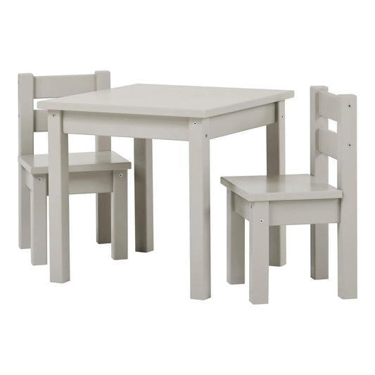 Hoppekids Mads, Bord &amp; Stolar Set, Dove Grey