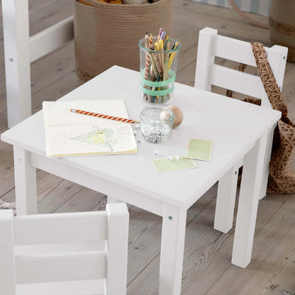 Hoppekids Mads, Table &amp; Chairs Set, White
