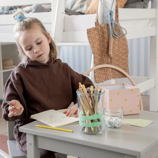 Hoppekids Mads, Bord &amp; Stolar Set, Dove Grey
