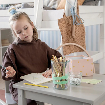 Hoppekids Mads, Bord &amp; Stolar Set, Dove Grey