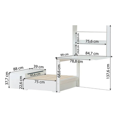 Hoppekids, ECO Luxury, Bunk bed 70x160 cm (convertible), White