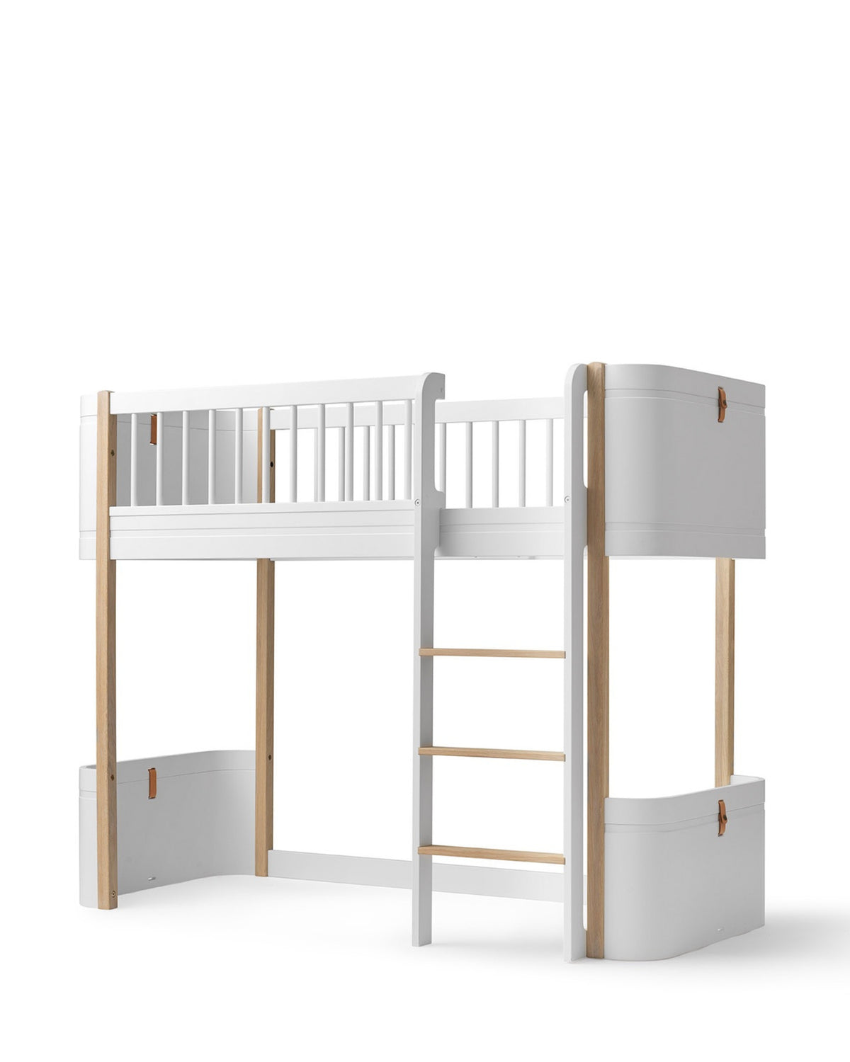 Oliver Furniture, Wood Mini+ Parvisänky 70x160 cm, White/Oak