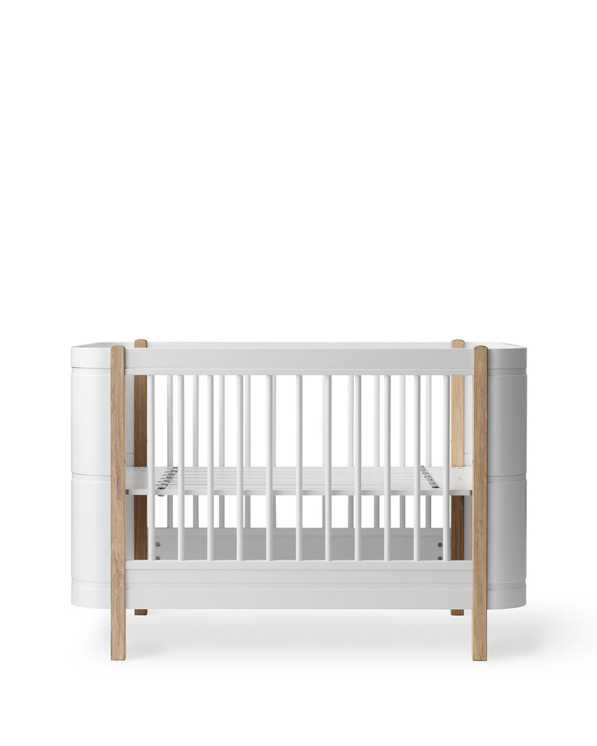Oliver Furniture, Wood Mini+ Cot & Junior Bed 5in1, White/Oak