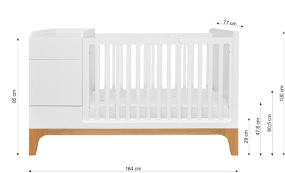 Bellamy, UP! Muunneltava Pinnasänky 5-in-1, White
