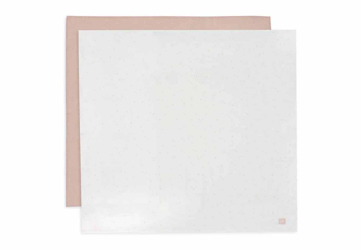 Jollein, Muslin Swaddle 2-pack, Twinkling Wild Rose, 115x115cm