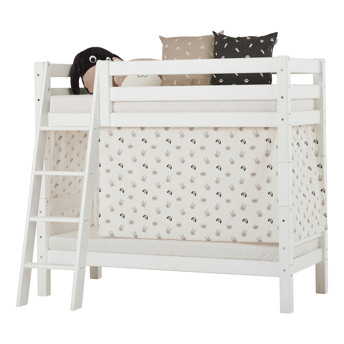Hoppekids, ECO Luxury, Korkea Kerrossänky (Muunneltava) 70x160 cm, White