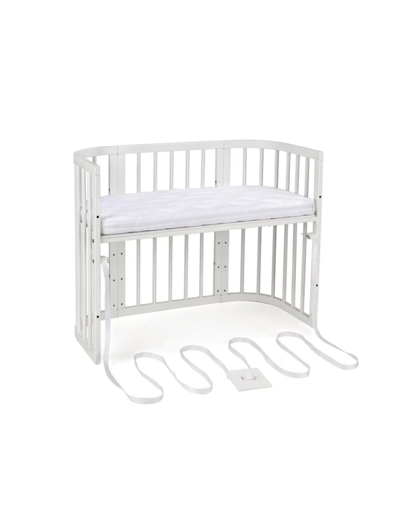Waldin, Cot 5in1 + Mattress, White