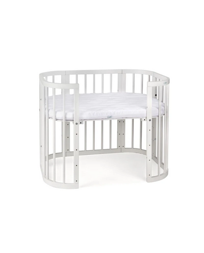 Waldin, Cot 5in1 + Mattress, White
