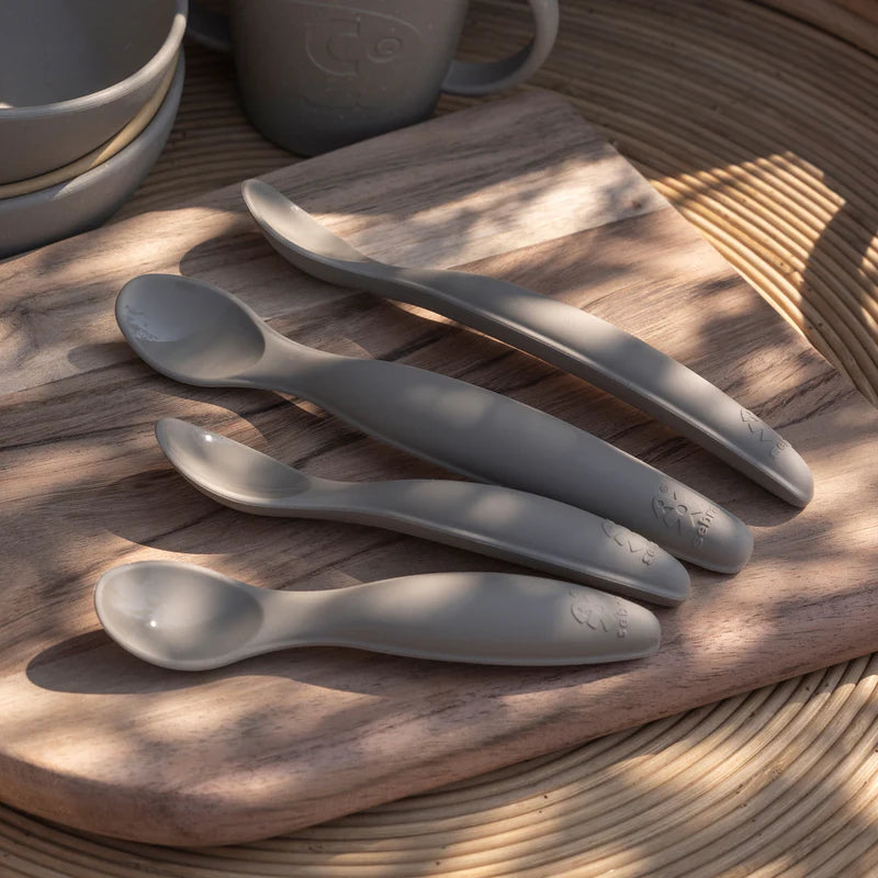 Seebra, Silicone Spoons, Jetty Beige