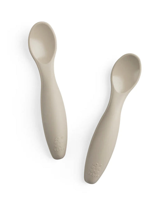 Sebra, Silicone Spoons, Jetty Beige, Small