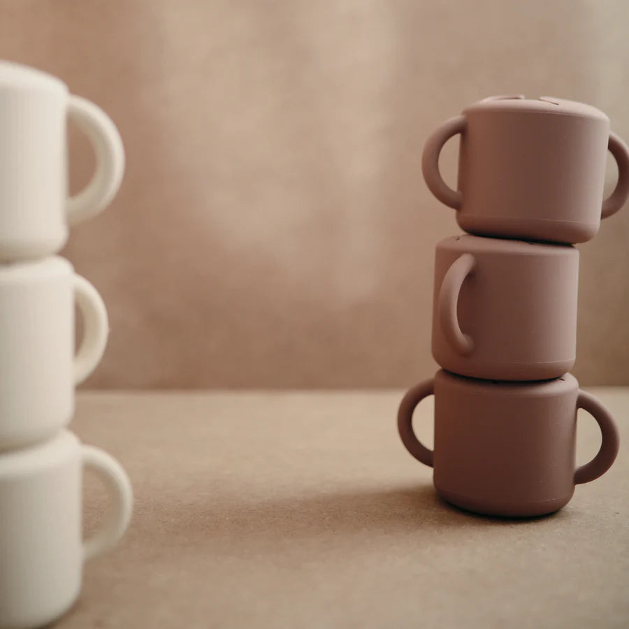 Mushie, Silikoninen Snack Cup, Cloudy Mauve