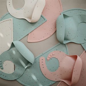 Mushie Bib, Powder Pink Confetti