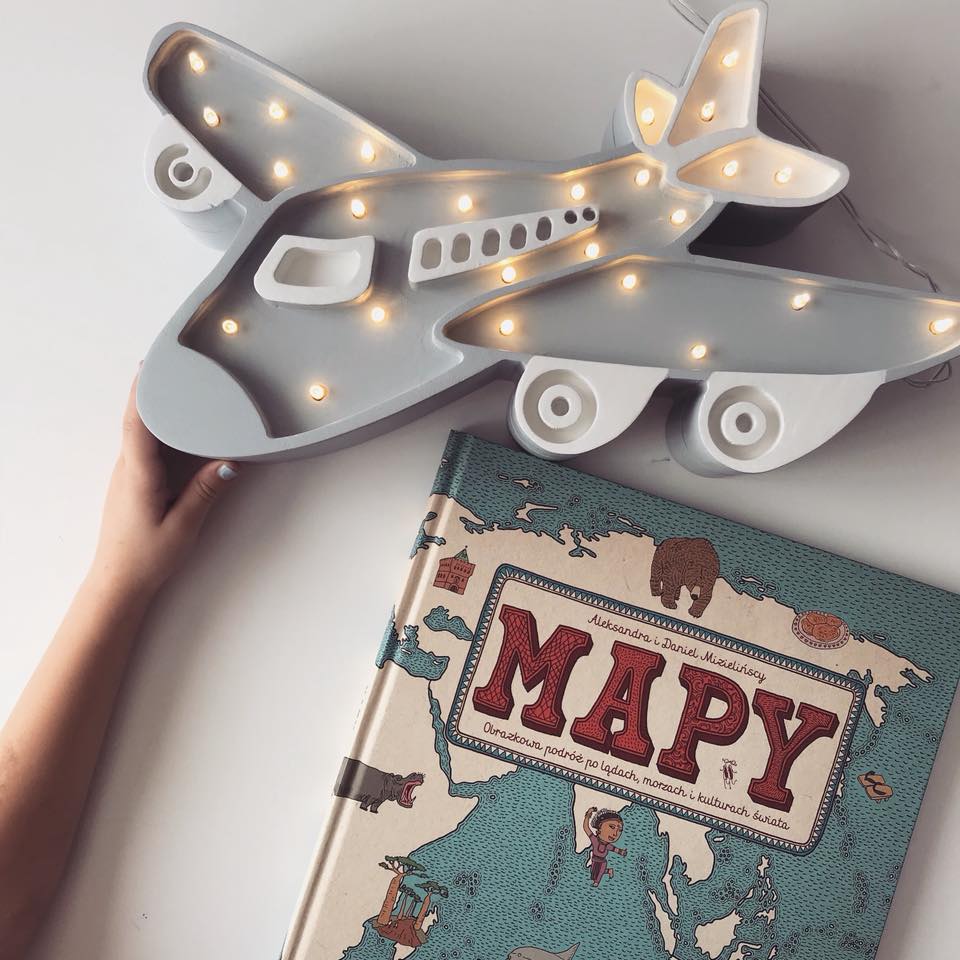 Little Lights Night Light, Airplane Light Gray