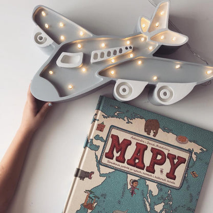 Little Lights Night Light, Airplane Light Gray
