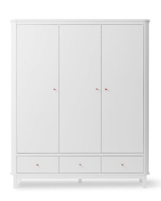 Oliver Furniture, Wood, Wardrobe 3 doors, White