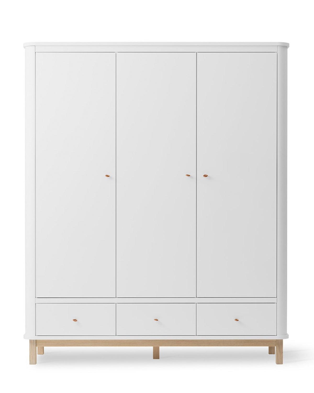 Oliver Furniture, Wood, Vaatekaappi 3 ovea, White/Oak