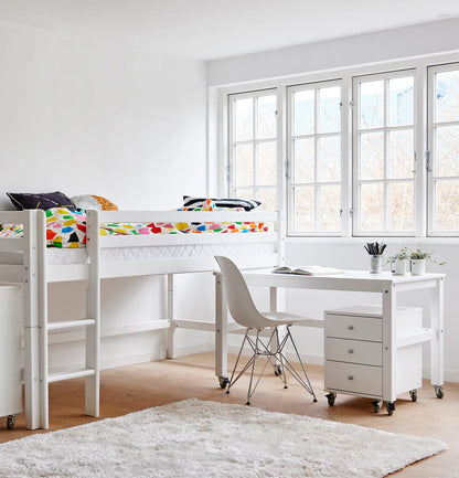 Hoppekids, ECO Dream, Loftsäng 90x200 cm (Cabriolet) och Skrivbord