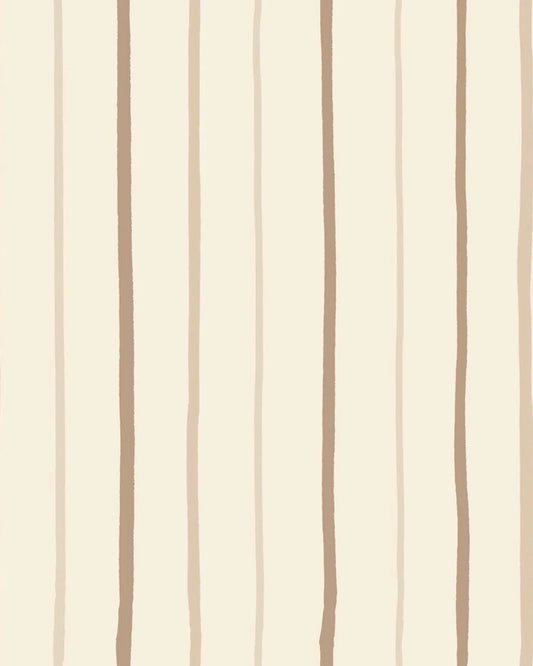 Matuu, Wallpaper, Stripes on Cream