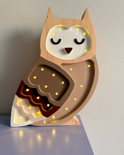 Little Lights Yövalo, Owl Ombre Brown