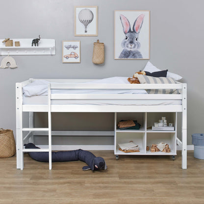 Hoppekids, ECO Dream, Loftsäng (Cabriolet) 70x160 cm, Vit
