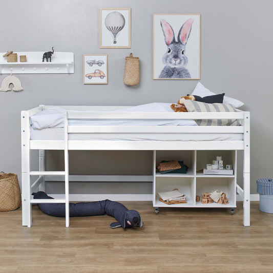 Hoppekids, ECO Dream, Loft bed (Convertible) 70x160 cm, White