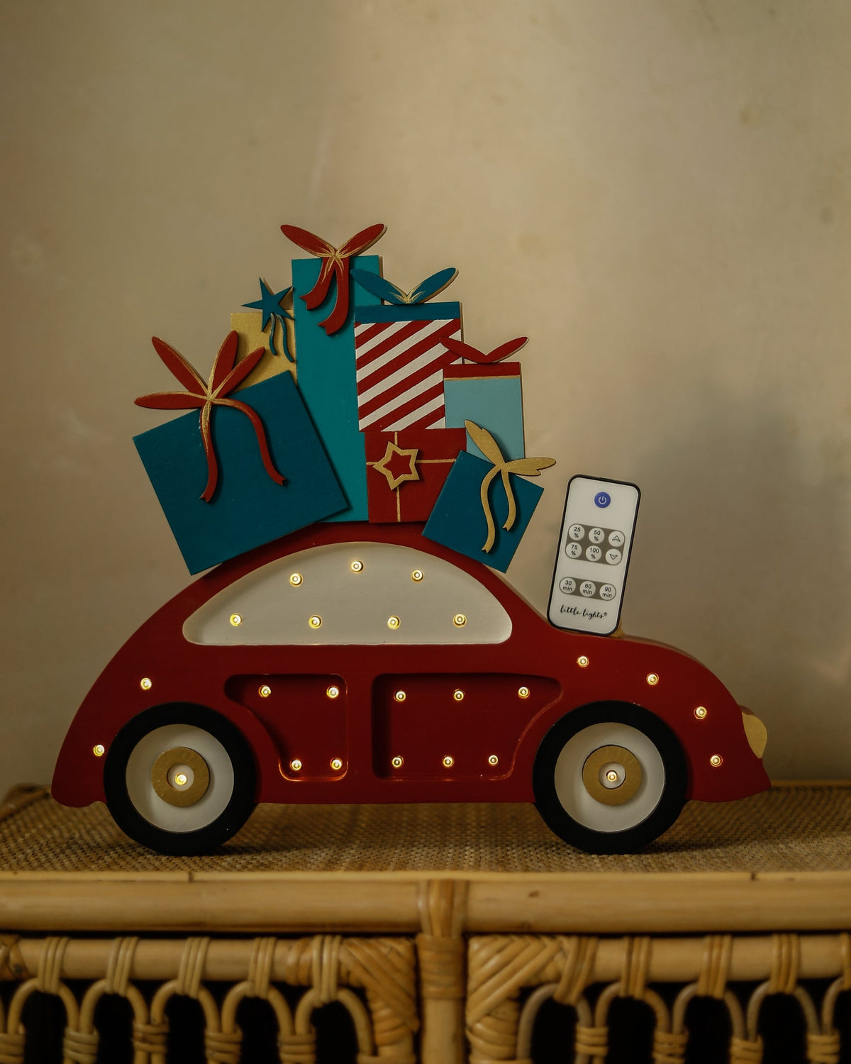 Little Lights, Yövalo, Beetle Car, Christmas Edition Red