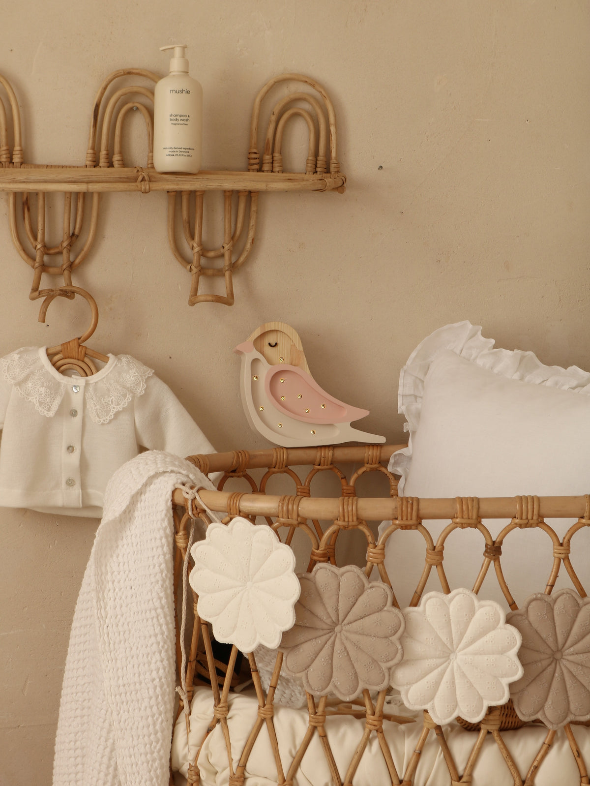 Little Lights, Yövalo MINI Bird, Strawberry Cream