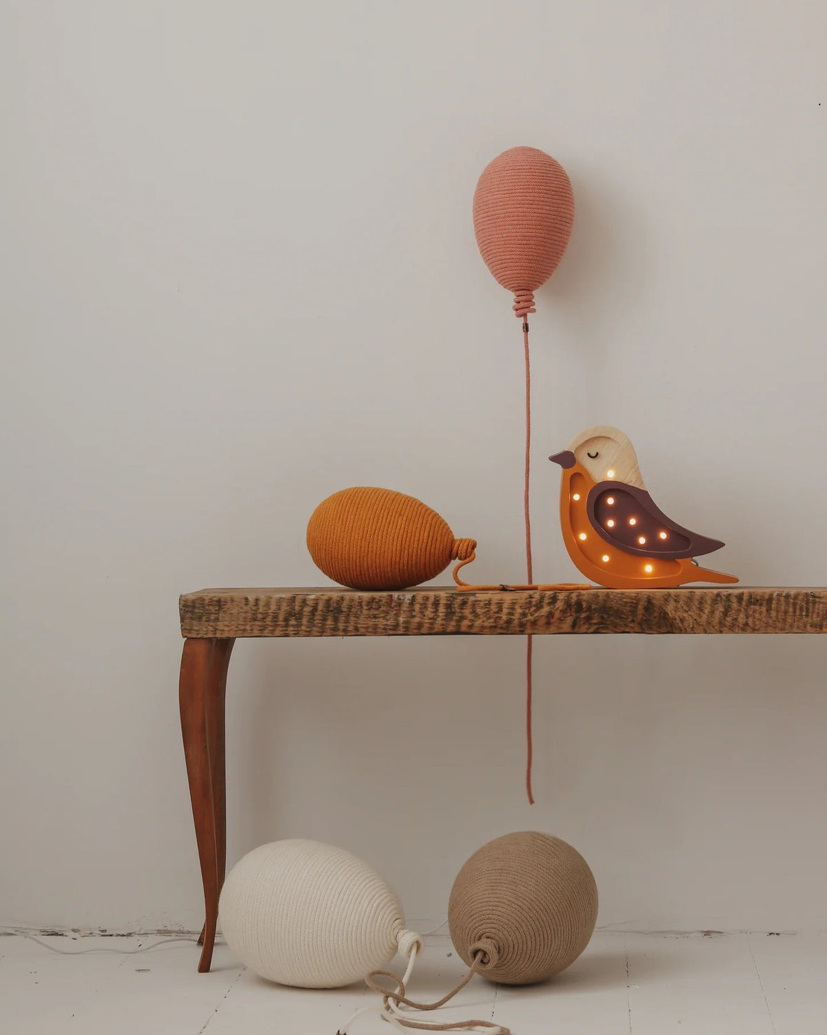 Little Lights, Night light MINI Bird Maroon