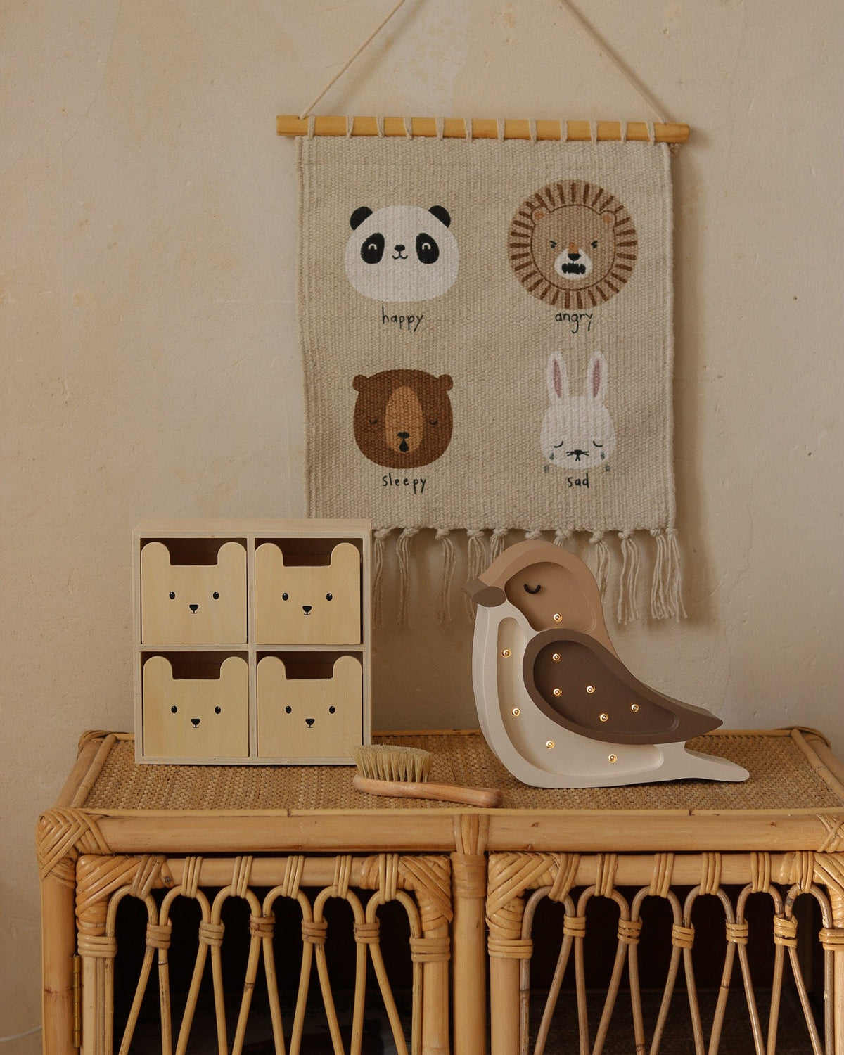 Little Lights, MINI Bird night light, Coffee Beige