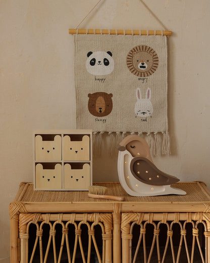 Little Lights, MINI Bird night light, Coffee Beige