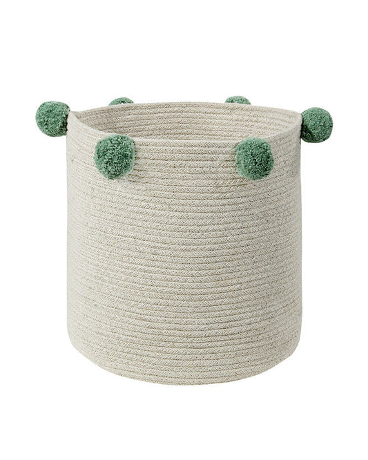 Bubbly, Storage basket, Natural - Green