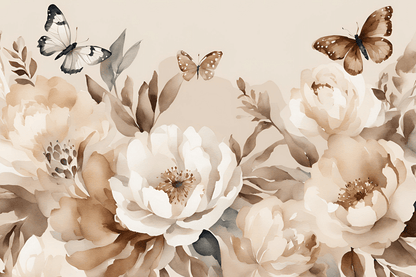 Photo wallpaper, Boho Peonies