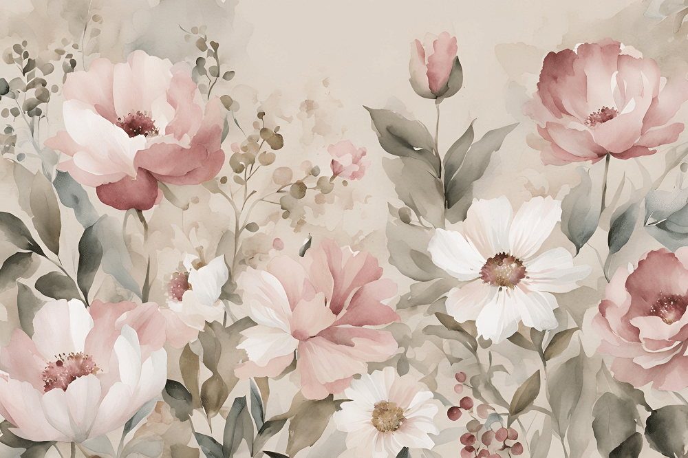 Fototapet, Blooming Flowers