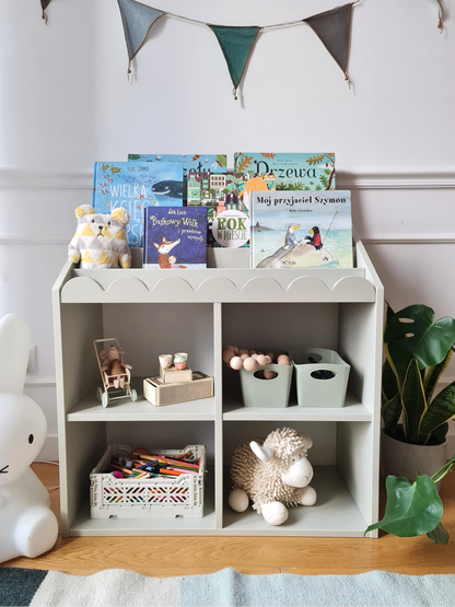 Book Nook, Montessori bokhylla, Sage