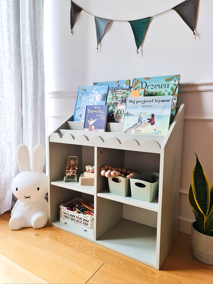 Book Nook, Montessori bokhylla, Sage