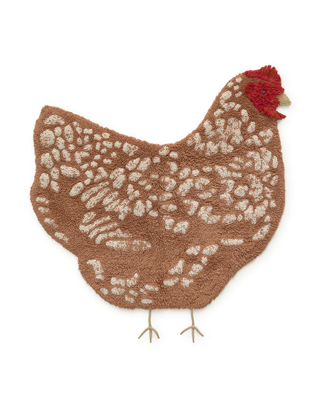 Growing up on a Farm, Washable Rug, Chicken