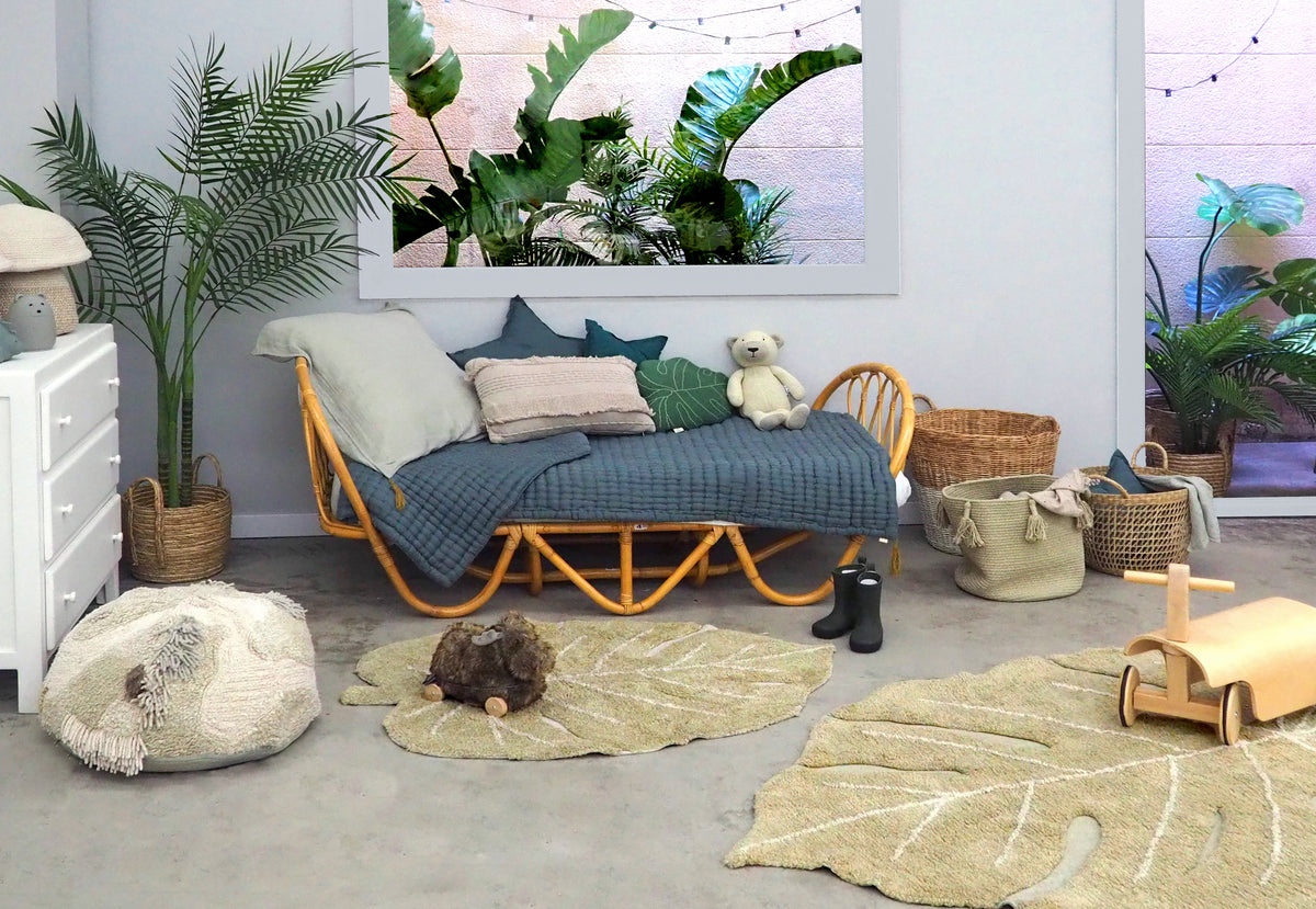 Plants, Washable Rug, Monstera Olive