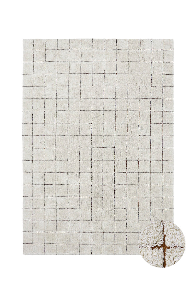 Little Chefs, Washable Mat, Kitchen Tiles Toffee, (Various sizes)