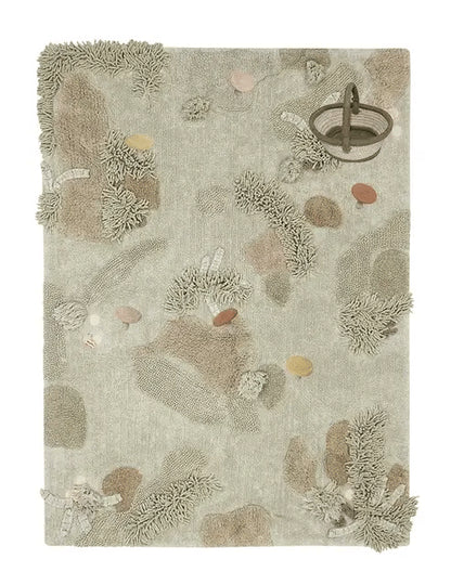 Mushroom Hunt, Washable Rug, Mushroom Forest