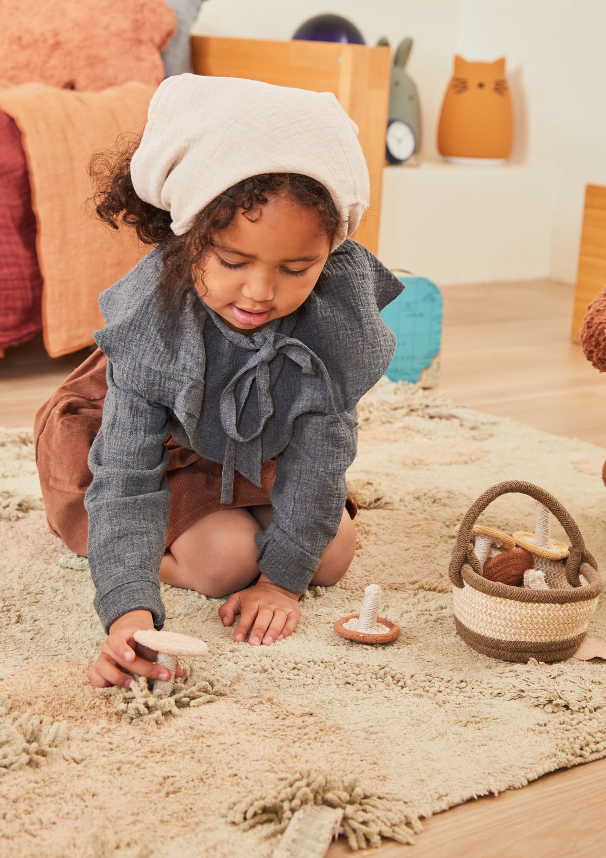 Mushroom Hunt, Washable Rug, Mushroom Forest