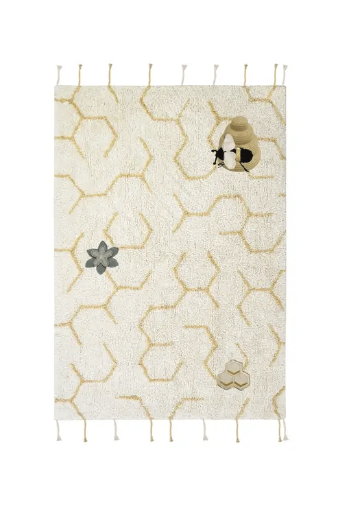 Planet Bee, Washable Rug, Pollination