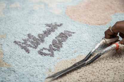 Back to School, Washable Rug, Vintage Map