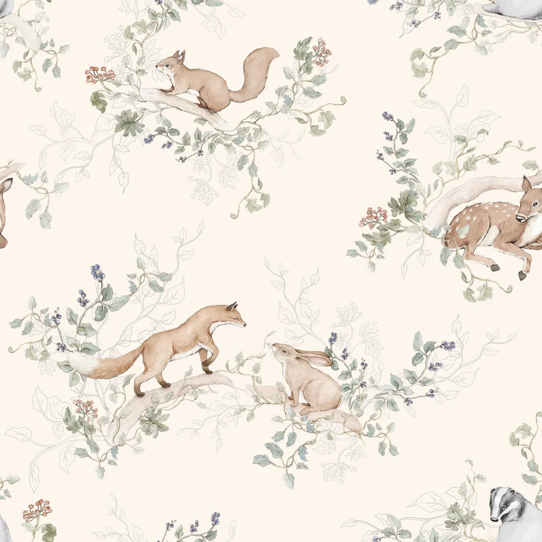 Matuu, Tapet, Woodland Whisper Cream