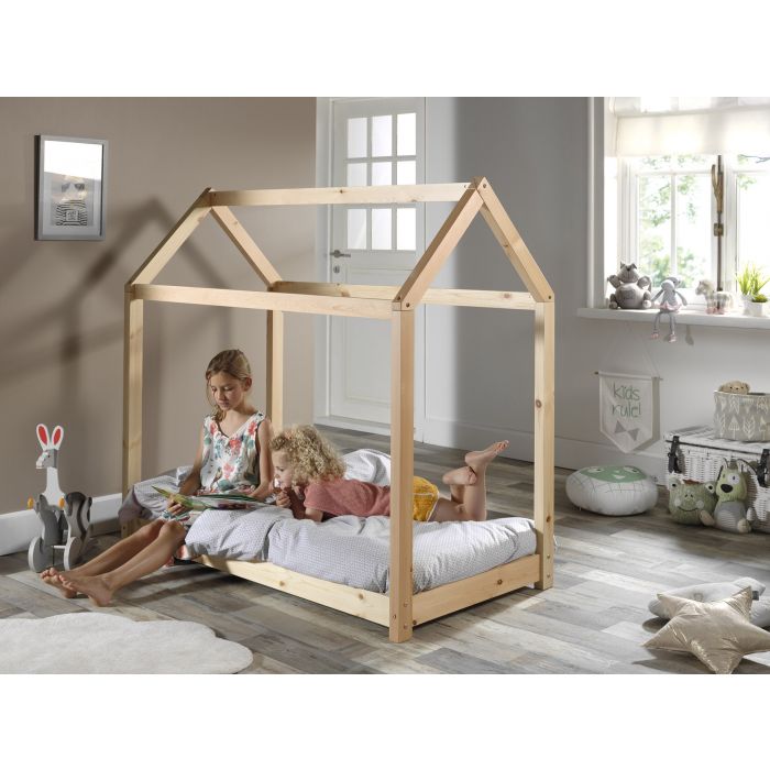 Vipack, Cabane House Bed, 2 sizes, Natural Wood