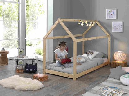 Vipack, Cabane House Bed, 2 sizes, Natural Wood