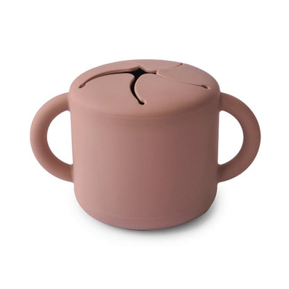 Mushie, Silikoninen Snack Cup, Cloudy Mauve