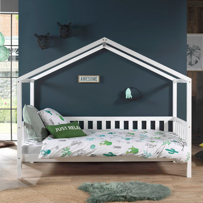 Vipack, Dallas House bed 90x200, White