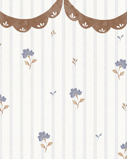 Wallpaper, Delicate Retro Flowers